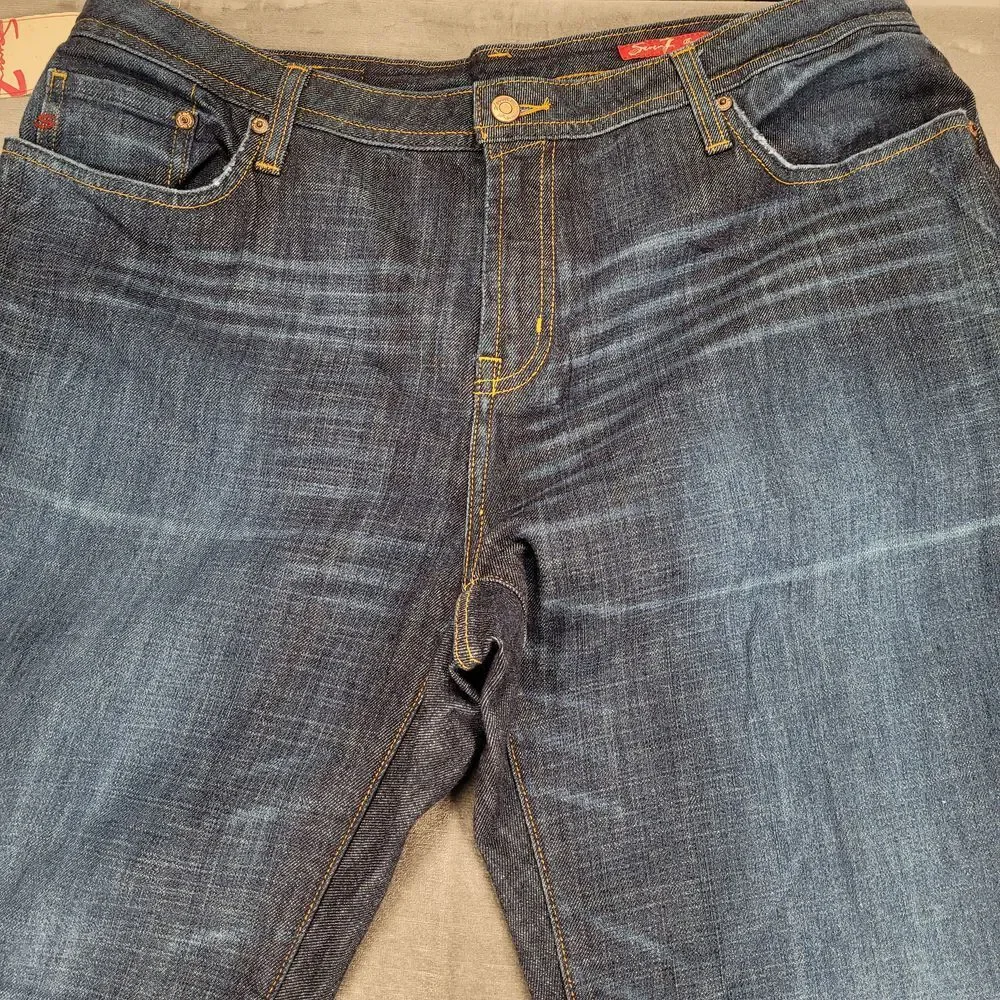 Seven7 Classic Straight Leg Medium Wash‎ Denim Jeans Womens Size 20 New